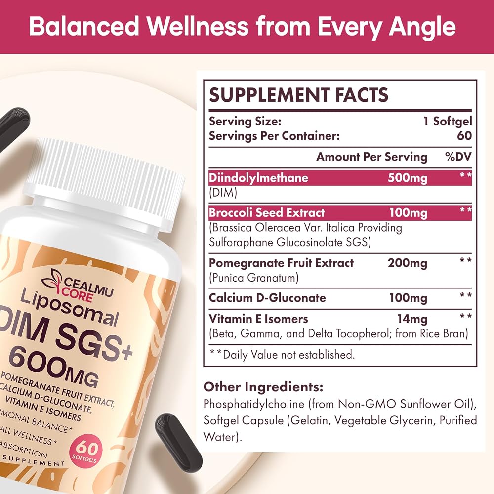 CEALMU CORE Liposomal DIM SGS Supplement - Estrogen Supplements