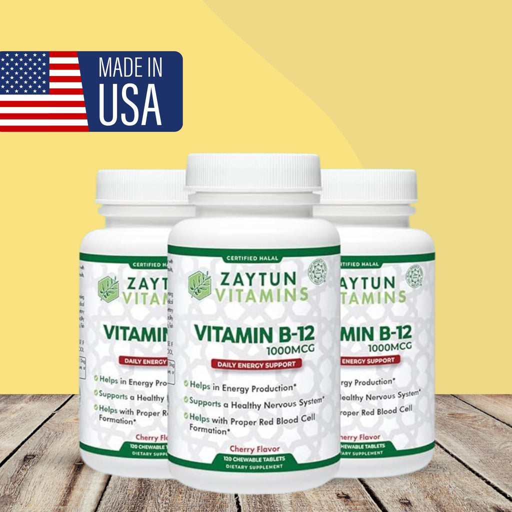 Zaytun Halal Vitamin B12 1000mcg Energy Support - 120 Tablets - image 7