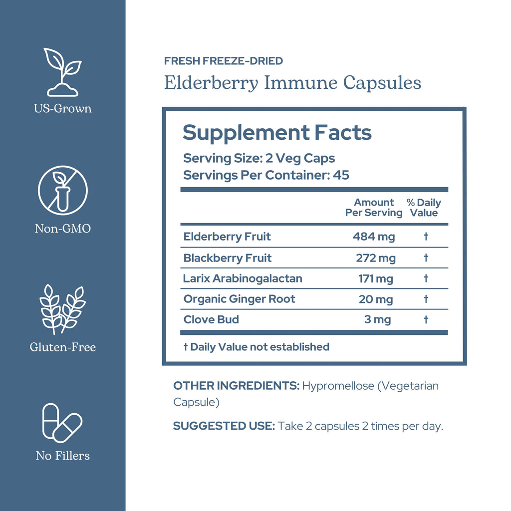 Eclectic Institute Elderberry Immune Capsules - 90 Count - image 2