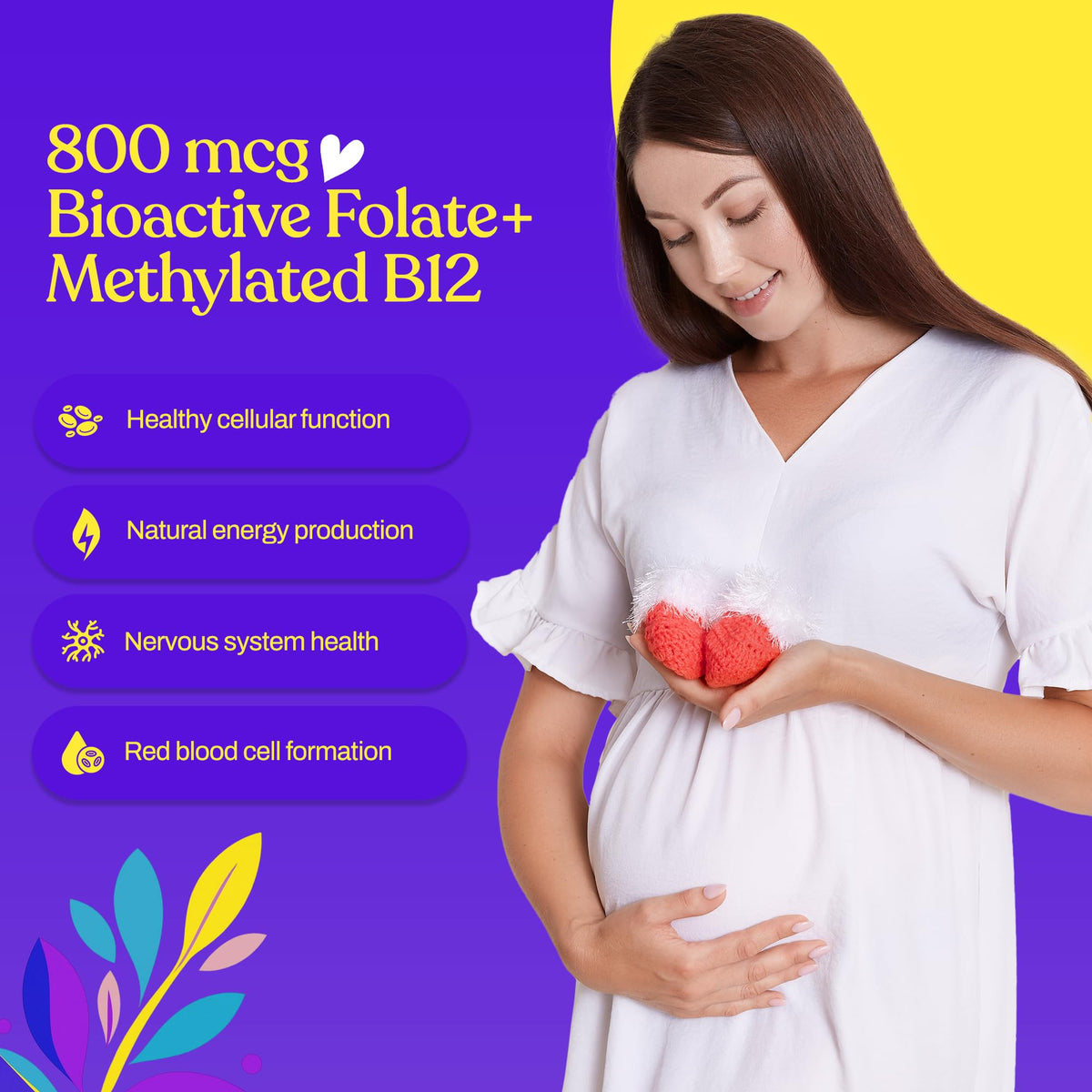 Mama's Select Methylated B12 + Methylfolate Prenatal Folate - 30 Capsules - image 4