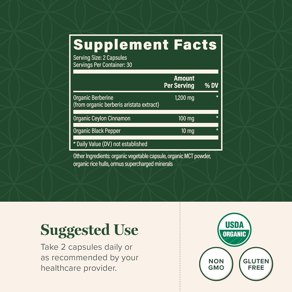 Global Healing Center Organic Berberine Supplement - 60 Capsules - image 3