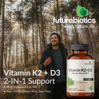 Futurebiotics Vitamin K2 (MK7) with D3 Supplement - Bone and Heart