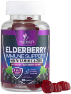 Nature's Nutrition Elderberry Immune Support Gummies 100mg - 3X