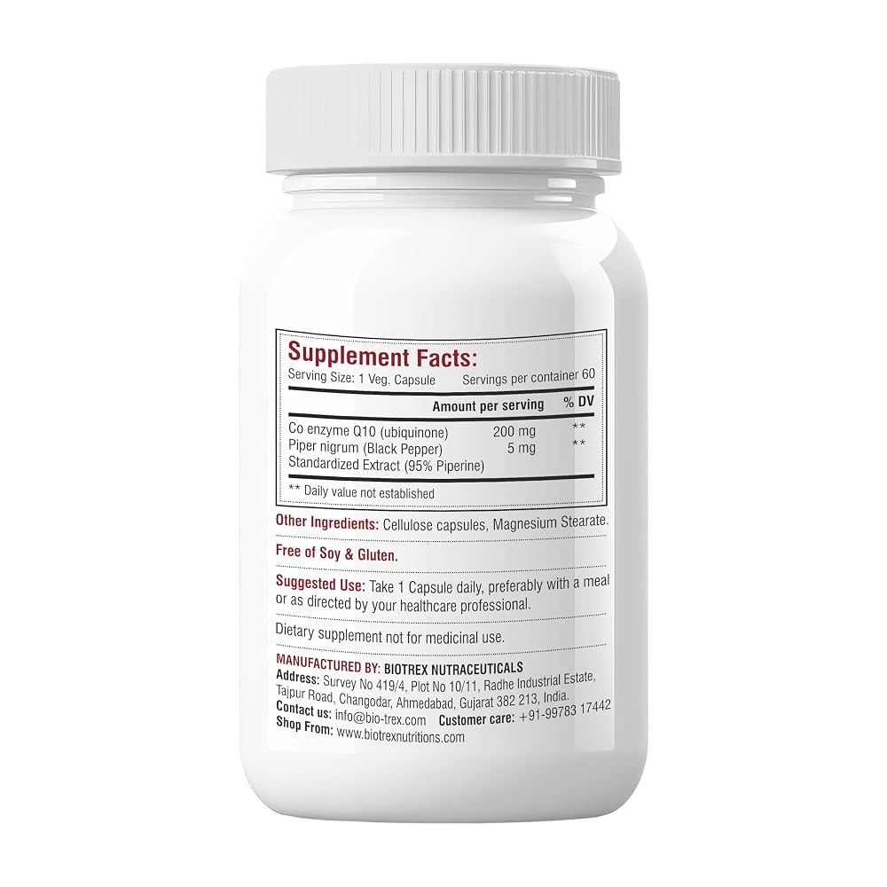 BIOTREX NUTRACEUTICALS CoQ10 200mg - 60 Capsules - image 2