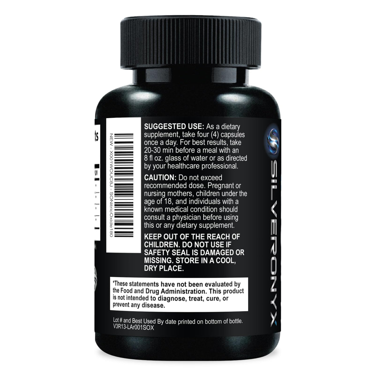 SILVERONYX Nitric Oxide Supplement 3000mg Blend - 3X Strength