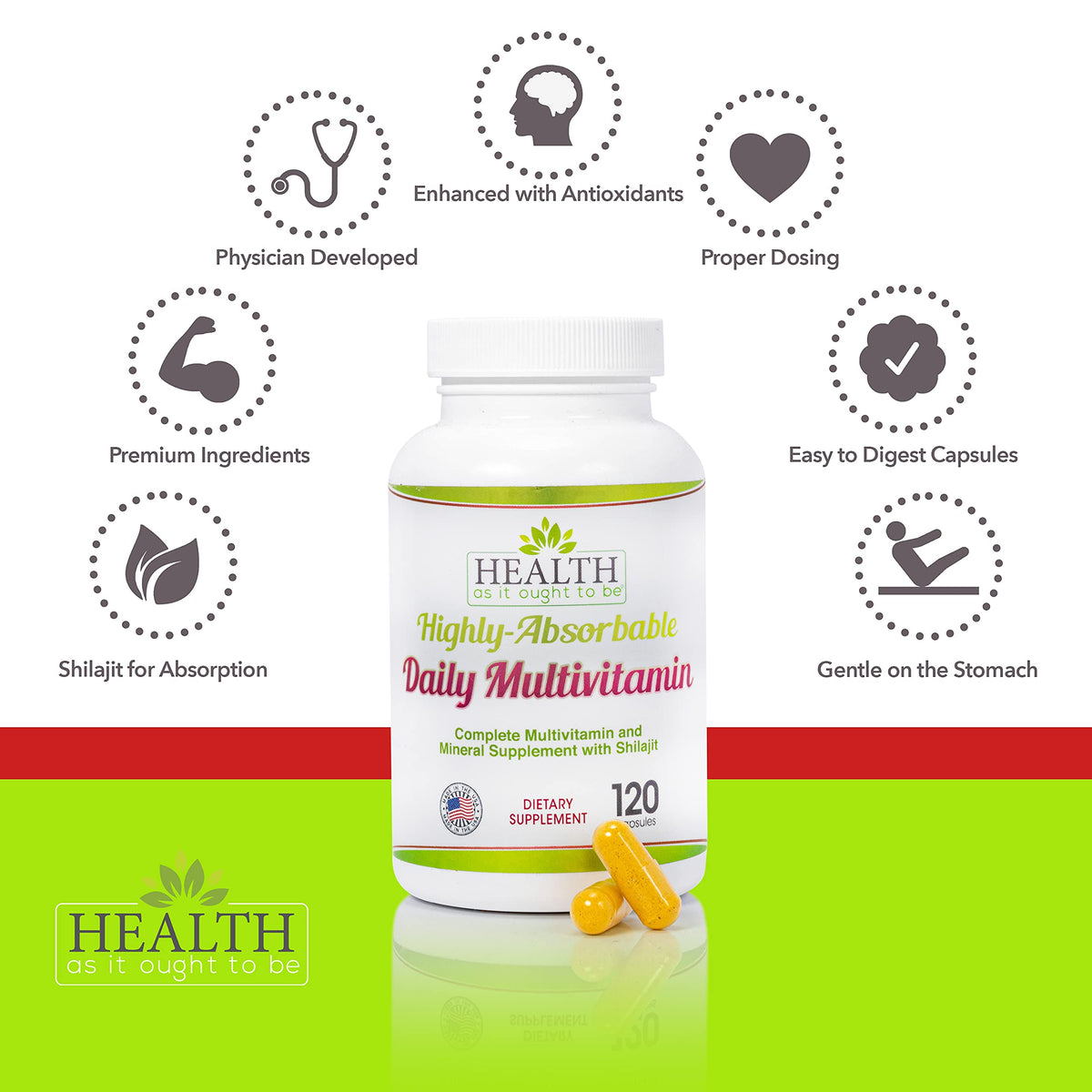 Health As It Ought To Be Daily Multivitamin with Ginger & Shilajit - image 3