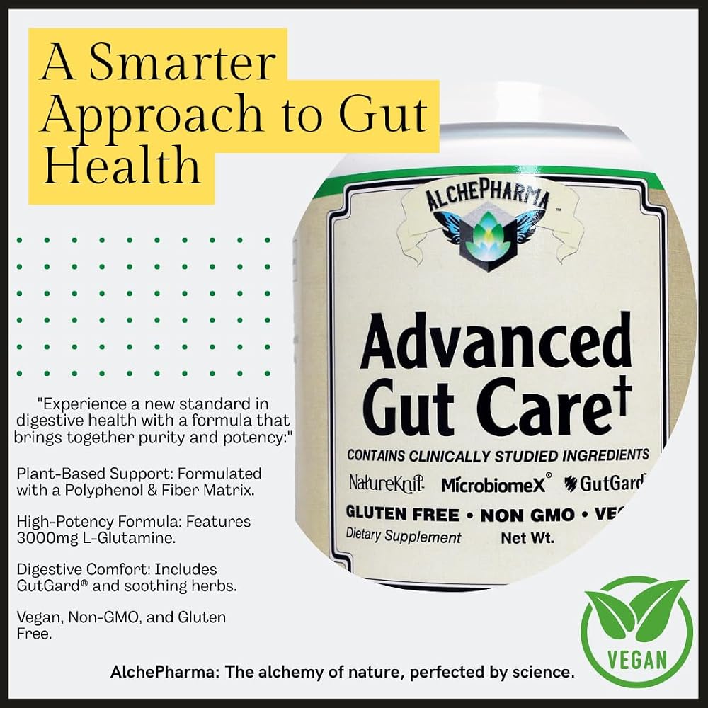 AlchePharma Advanced Gut Care Dietary Supplement