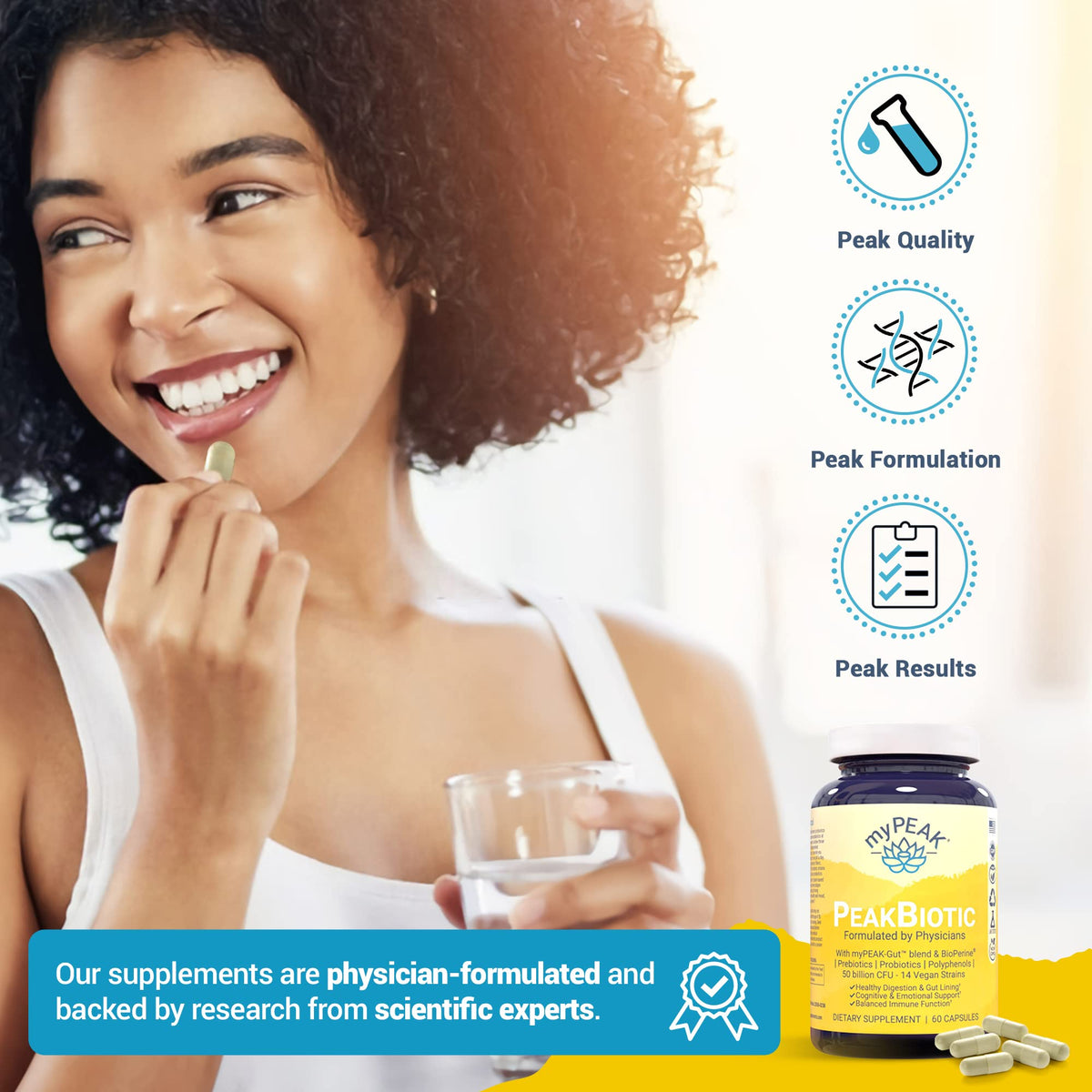 myPEAK PeakBiotic Synbiotic Probiotics 50 Billion CFU - 60 Capsules - image 9