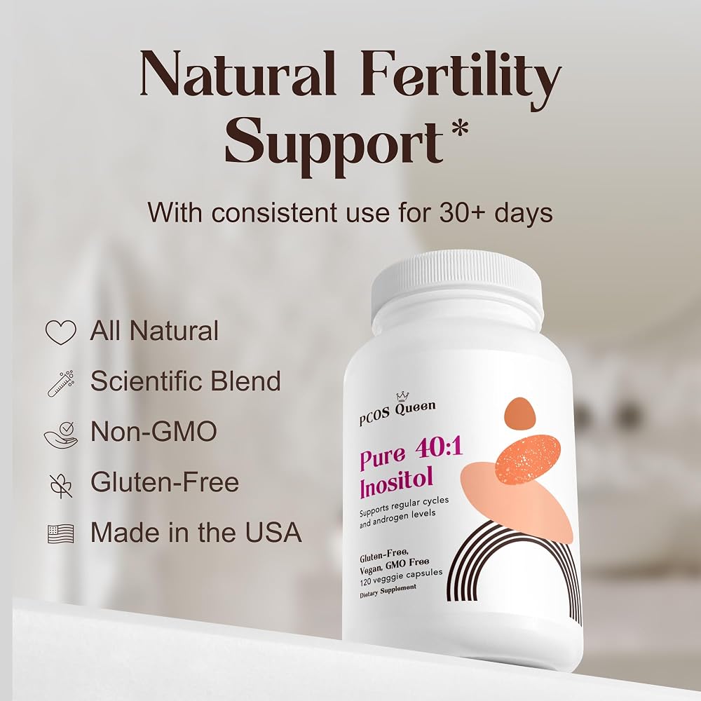 PCOS Queen Pure 40:1 Myo & D-Chiro Inositol - 720 Capsules - image 3