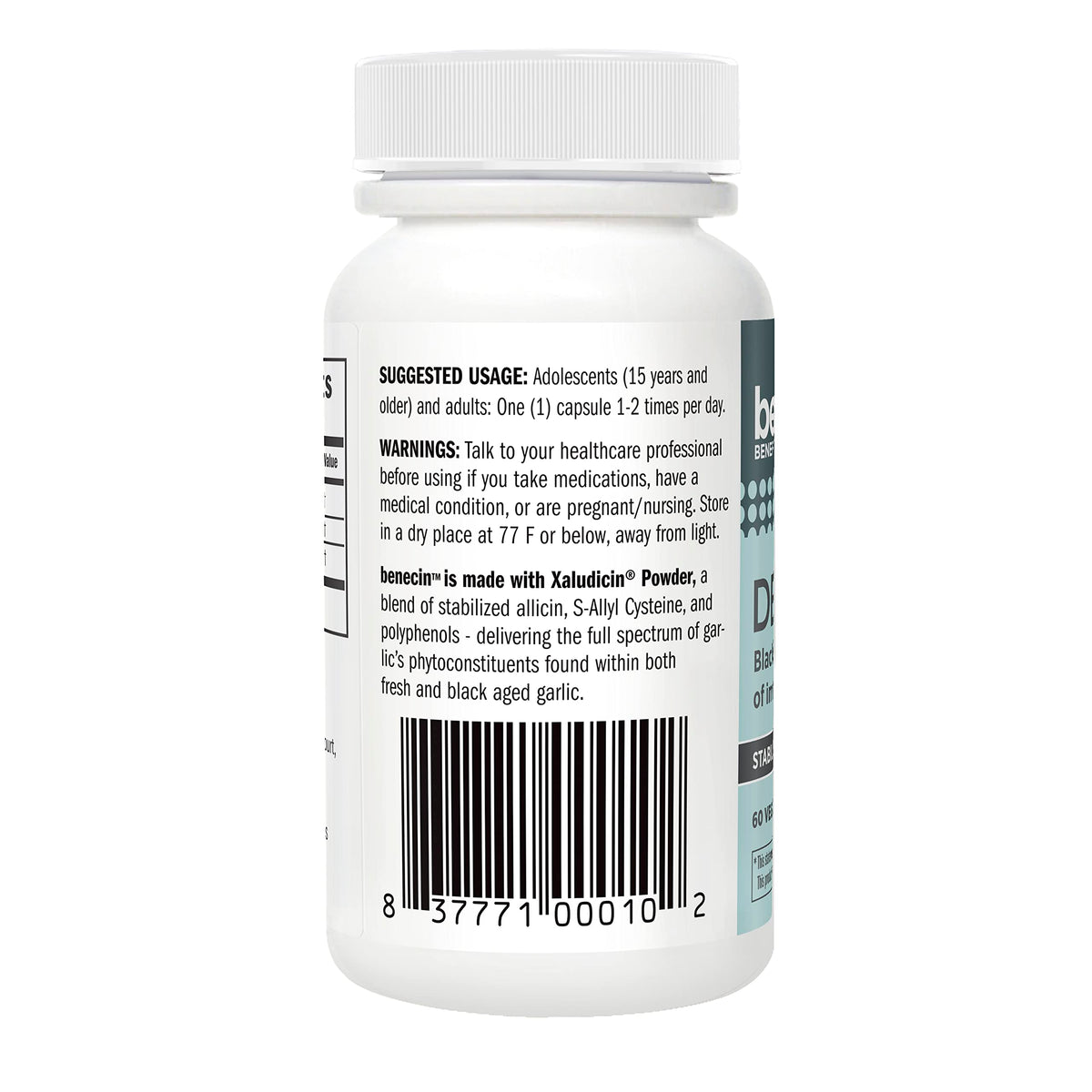 Benecin Defense 1500 mcg Stabilized Allicin per Capsule
