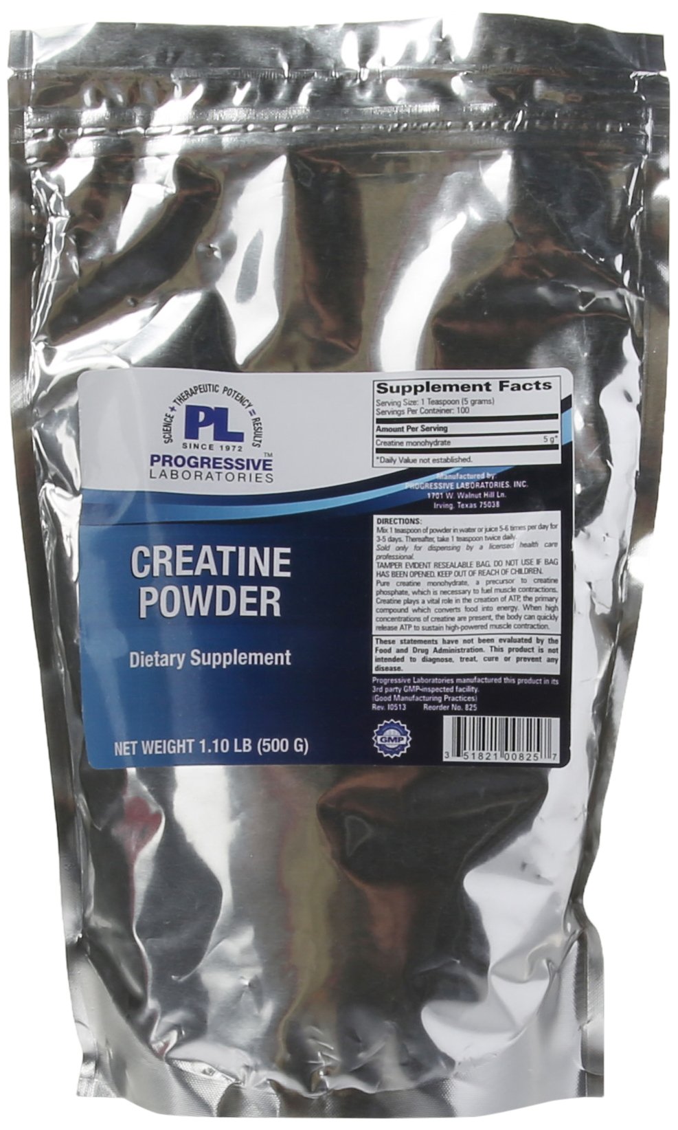 Progressive Laboratories Creatine Powder Supplement - 1.1 Pound