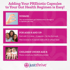 Just Thrive PREbiotic Capsules for Digestive & Immune Health - 120 Capsules - image 5