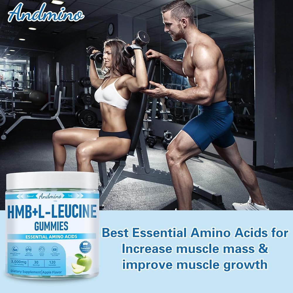 andmino HMB and L-Leucine Gummies for Muscle Growth - 120 Gummies - image 6
