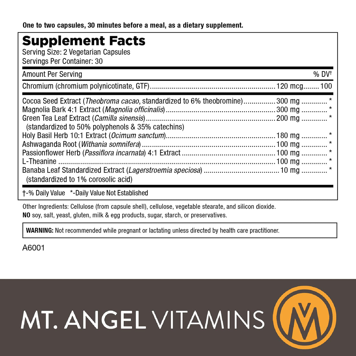 Mt. Angel Vitamins Feel Good - 60 Vegetarian Capsules - image 3