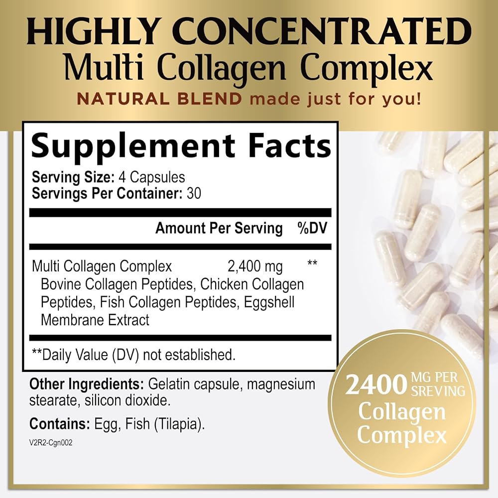 Hello Lovely! Multi Collagen Peptides for Women & Men - 2400mg