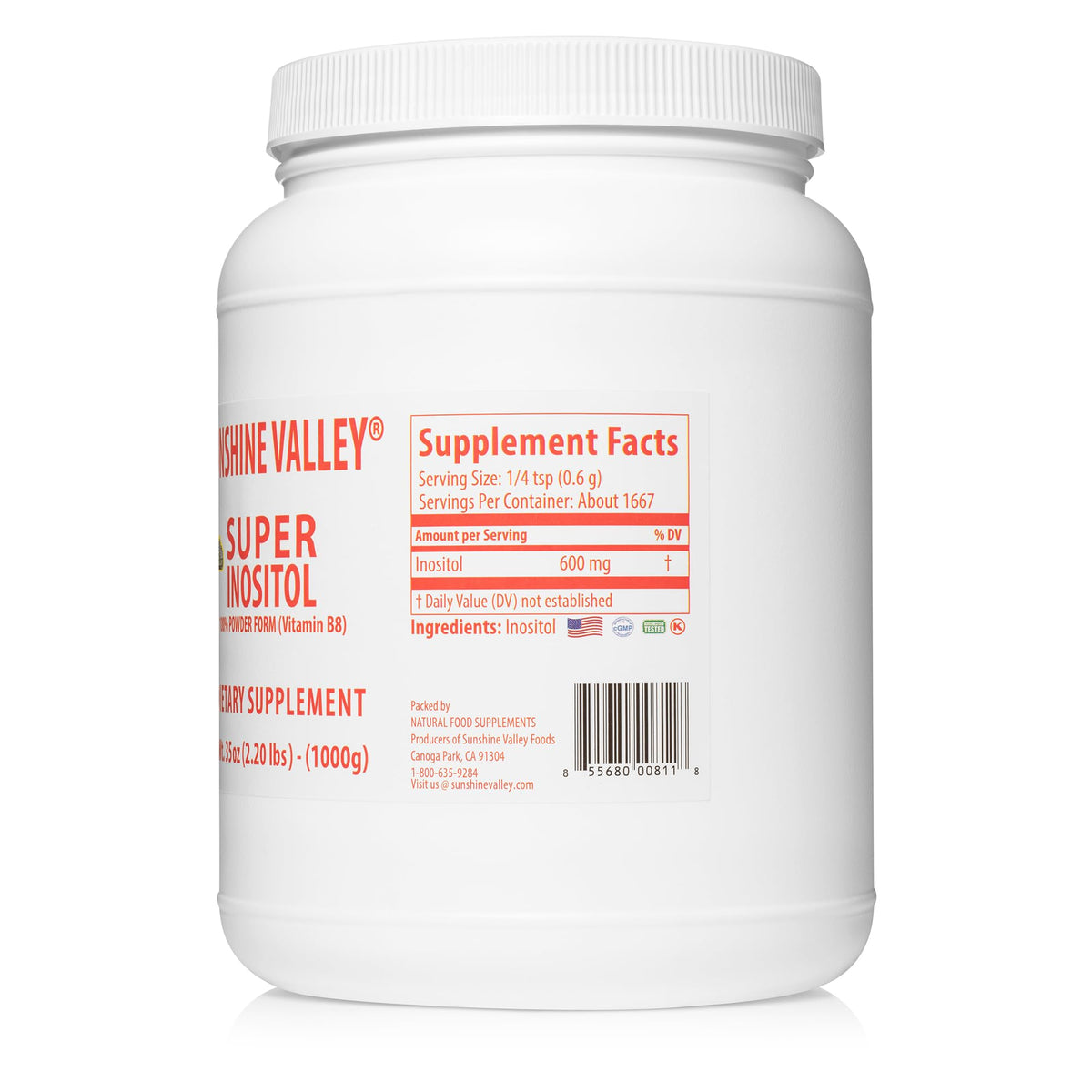 Sunshine Valley® Super Inositol Powder, Unflavored