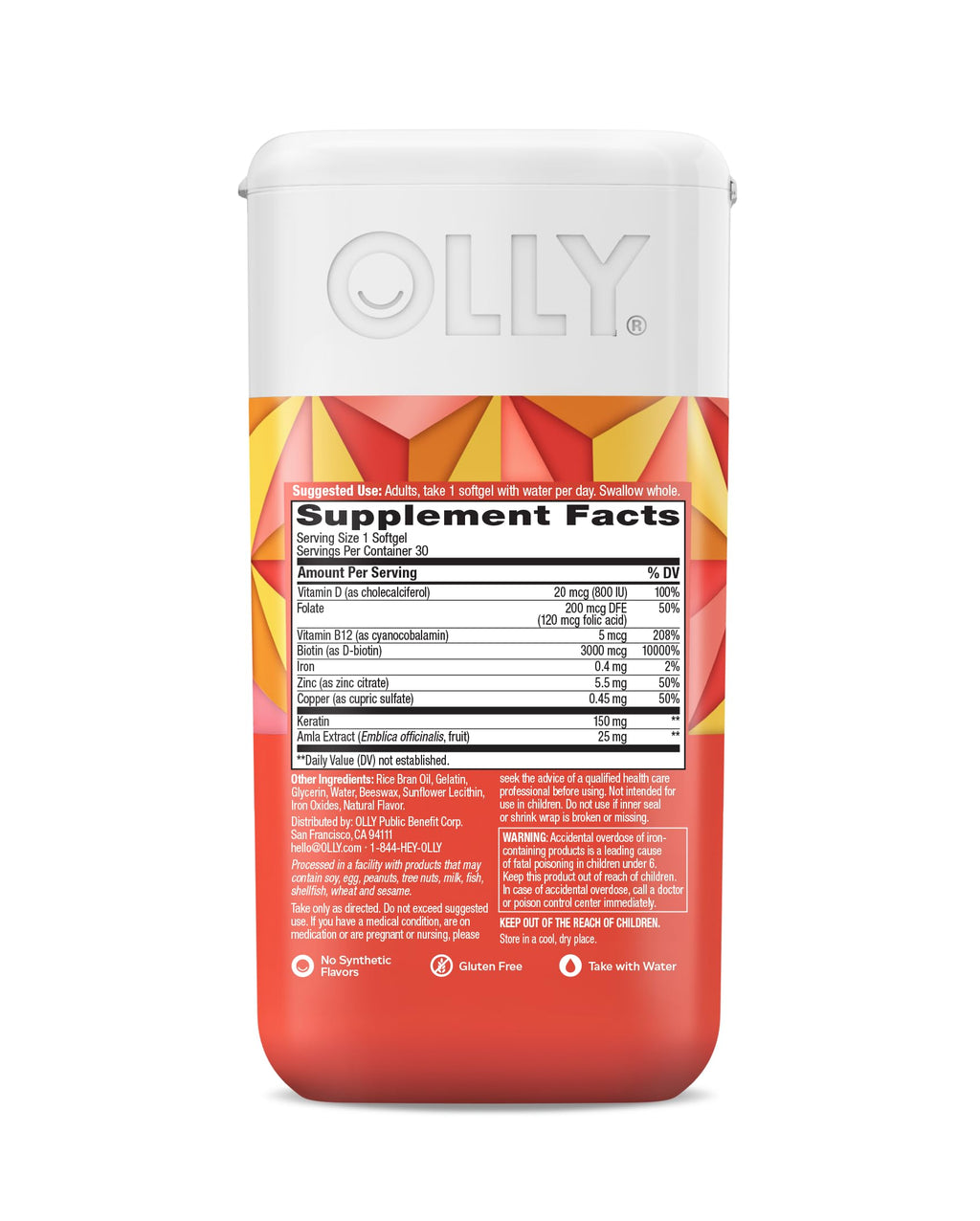 OLLY Ultra Strength Hair Softgels with Biotin & Keratin - 30 Softgels - image 8