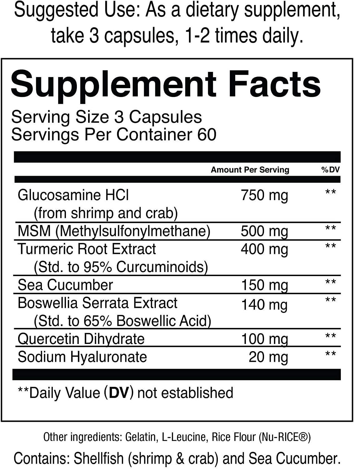 Jocko Fuel Joint Support Glucosamine Chondroitin - 180 Capsules - image 2