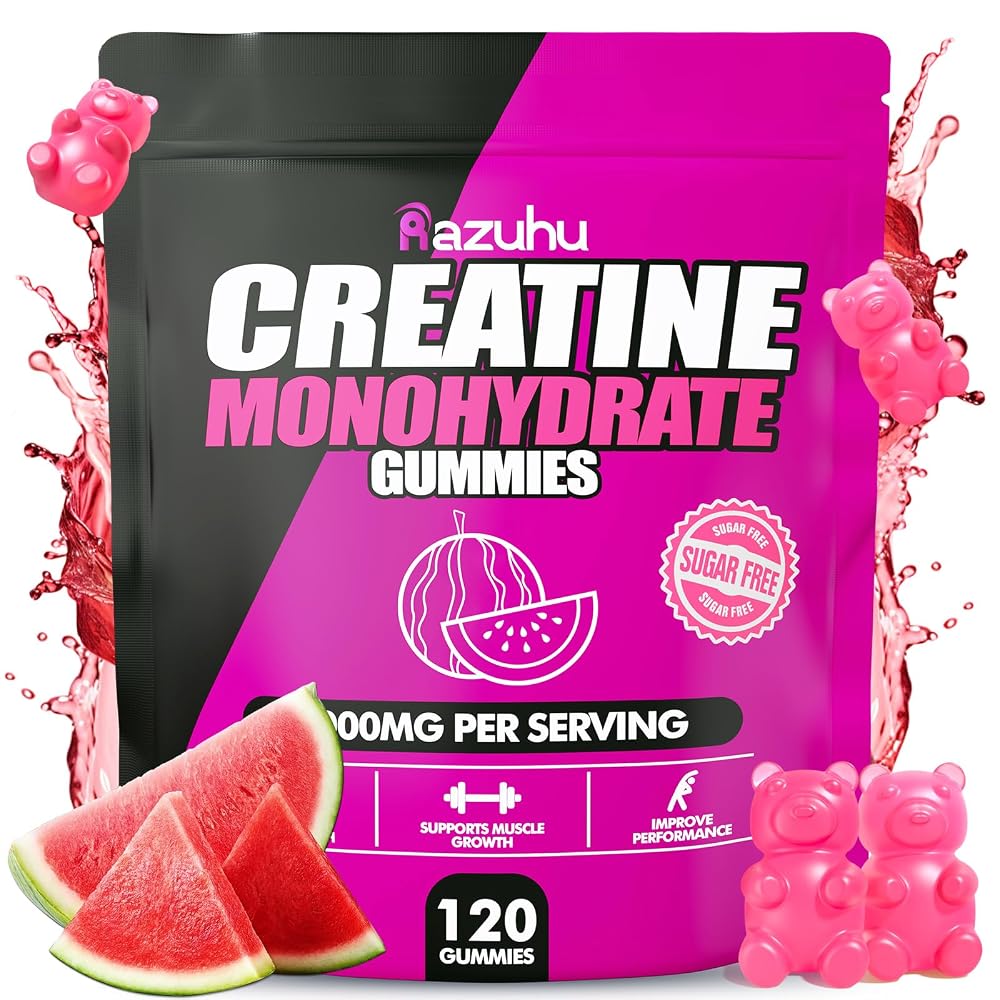 Razuhu Creatine Monohydrate Gummies Sugar Free - 100 Count