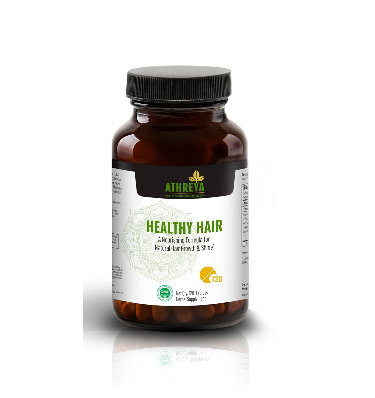 Athreya Herbs Healthy Hair Tablets with Vitamin C - 120 Tablets