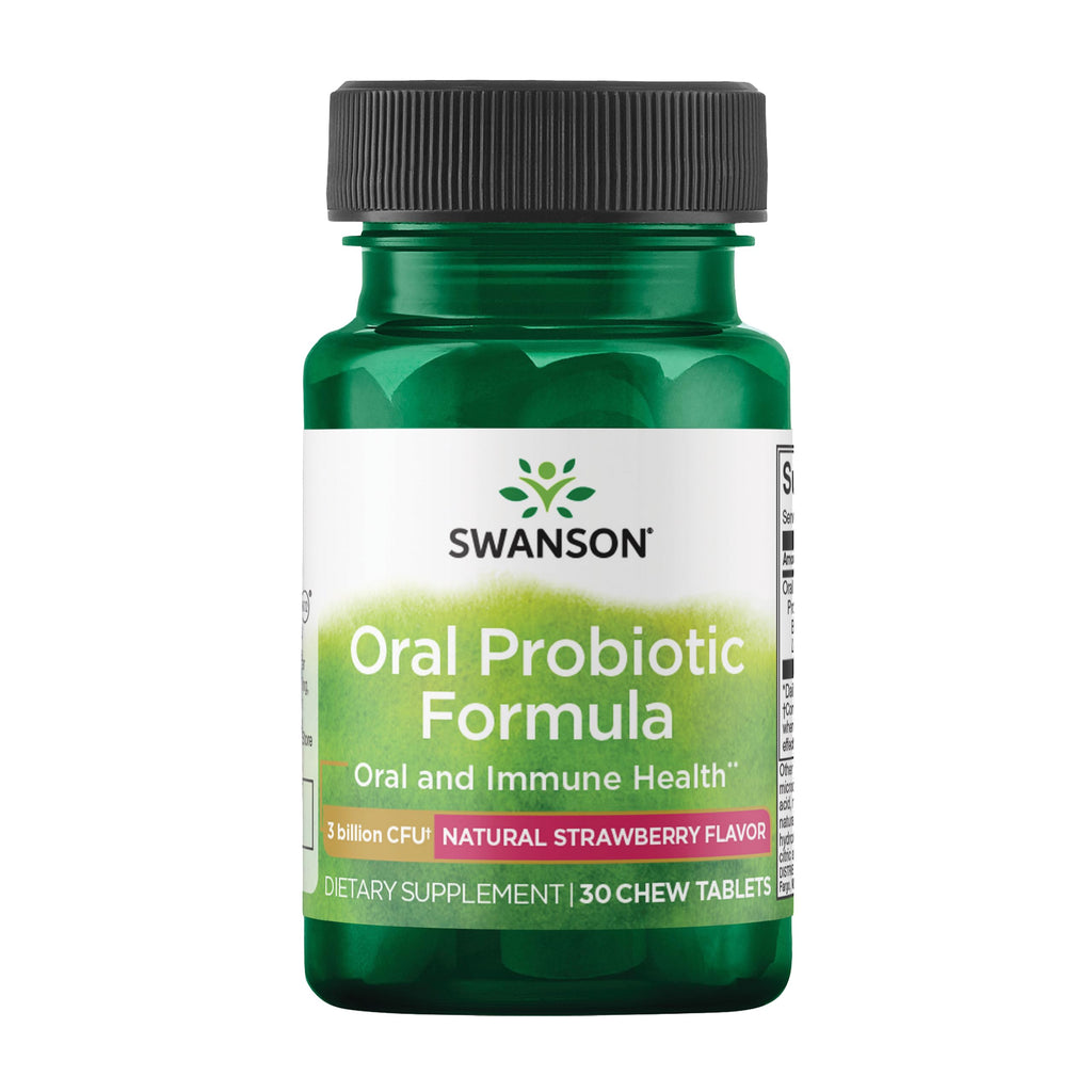 Swanson Oral Probiotic Formula BLIS K12 Strawberry - 30 Tablets