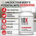 10X Health Berberine 500mg - 30 Capsules - image 5