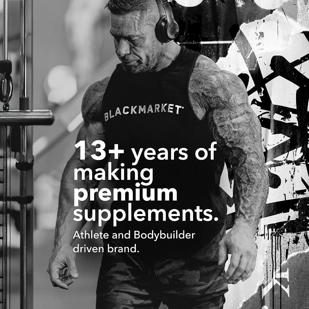 BLACKMARKET Rule High-Stimulant Nootropic Pre-Workout Powder - 40 Servings - image 9