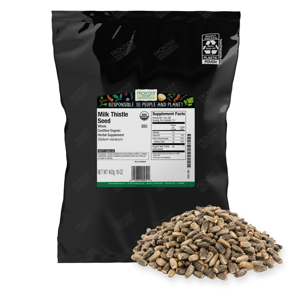 Frontier Co-op Organic Whole Milk Thistle Seed - 1 lb