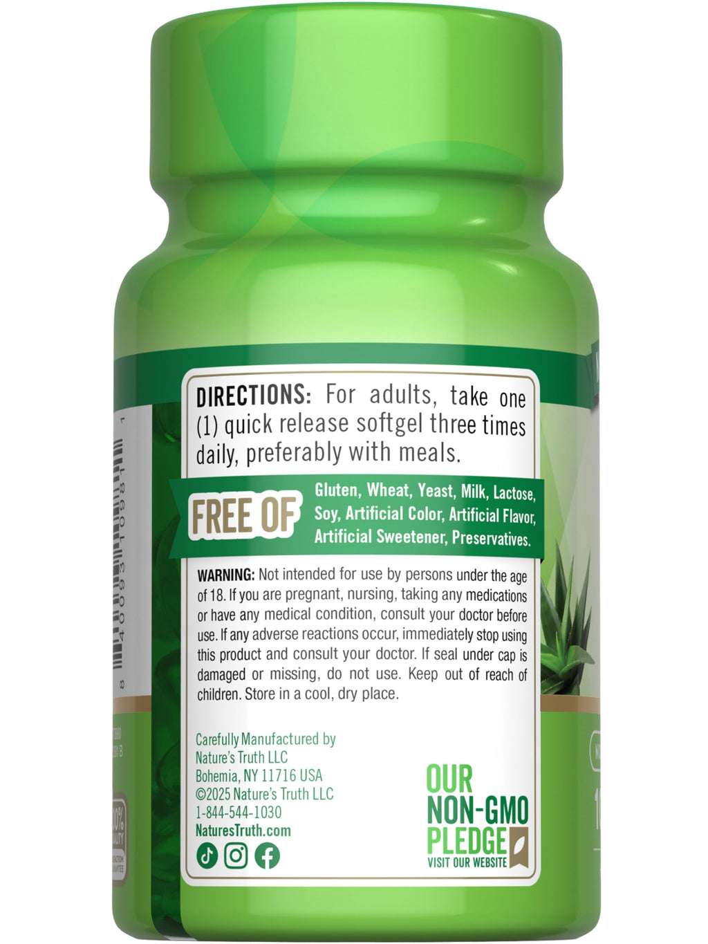Nature's Truth Aloe Vera Softgels - 100 Count - image 7