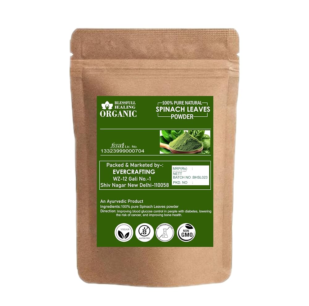 Blessfull Healing Organic Spinach Leaves Powder - 100 Grams - image 2