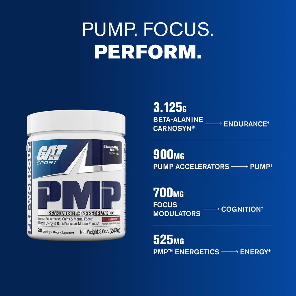 GAT SPORT PMP Pre-Workout Powder Fruit Punch - 8.6 oz - image 6