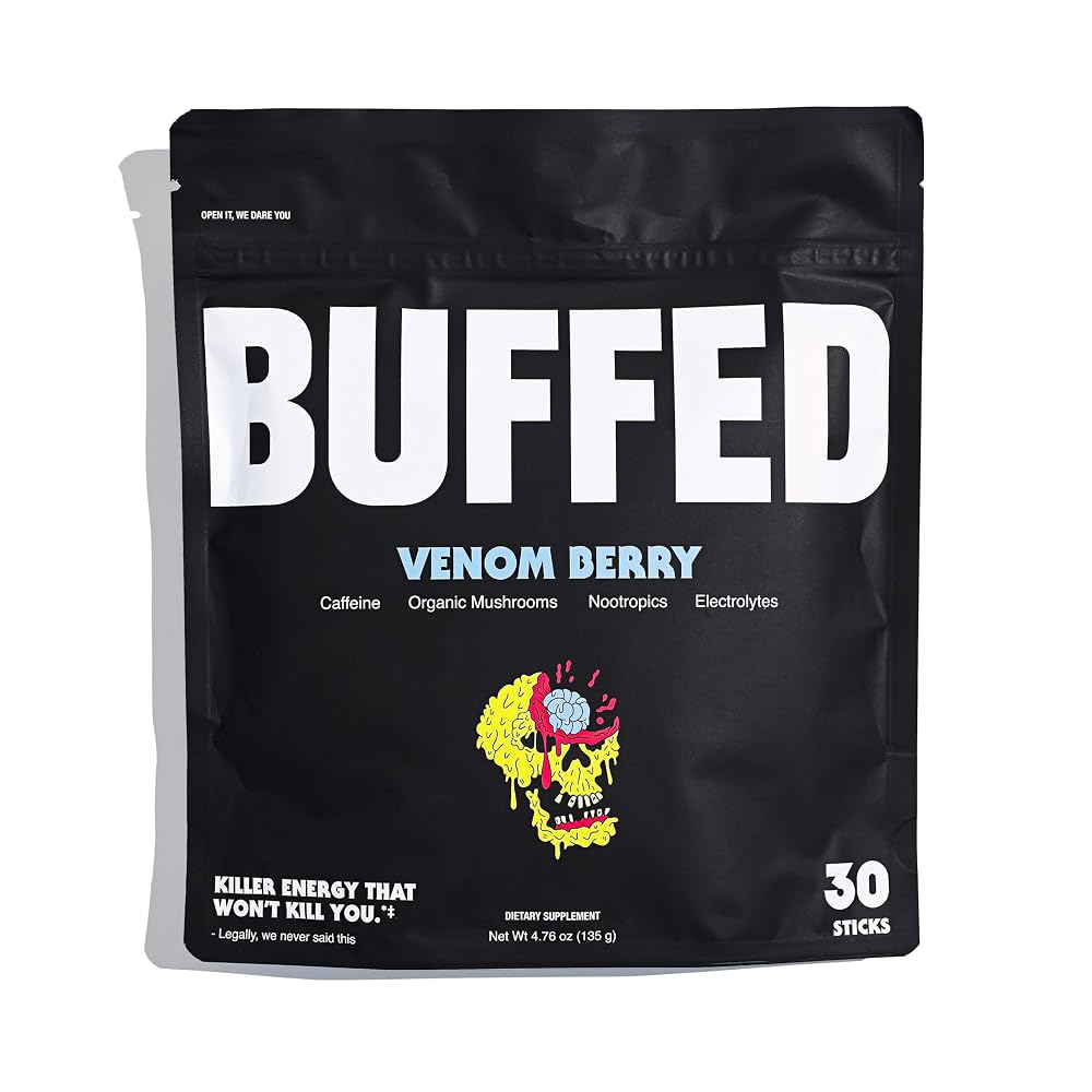 BUFFED ENERGY Functional Energy Mix Venom Berry Powder - 30 Packs
