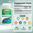 Best Naturals Brewers Yeast 500 mg - 480 Tablets - image 2