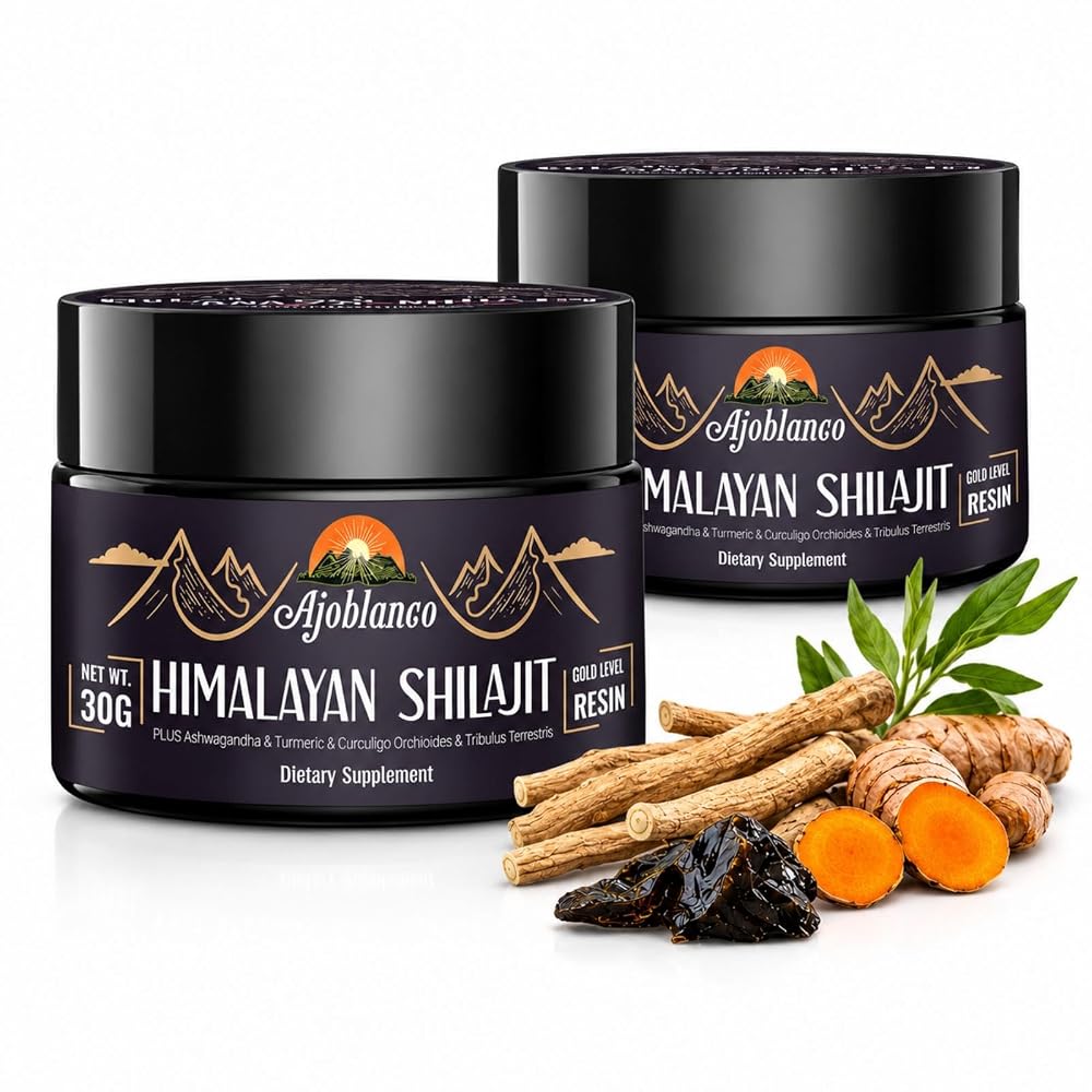 Ajoblanco 600mg Shilajit Pure Himalayan Organic Shilajit Resin