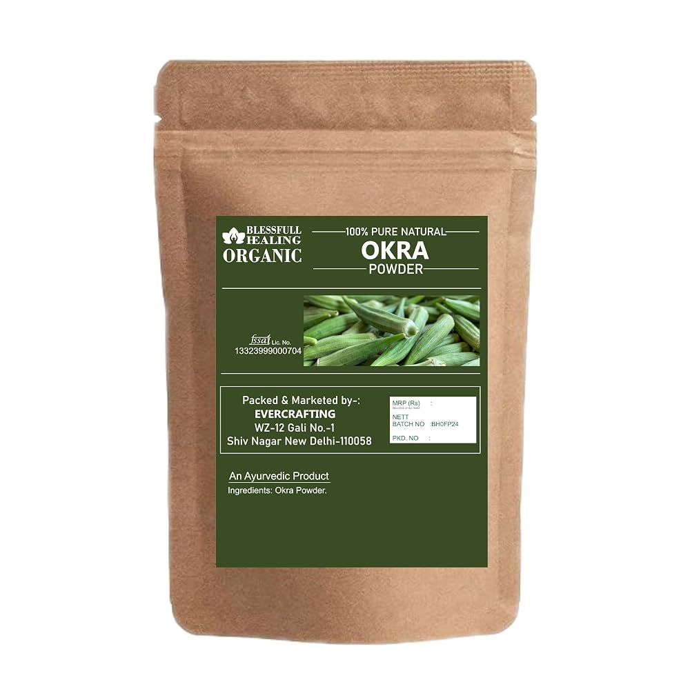 Blessfull Healing Organic Okra Powder 100% Pure Natural 200 Gram /