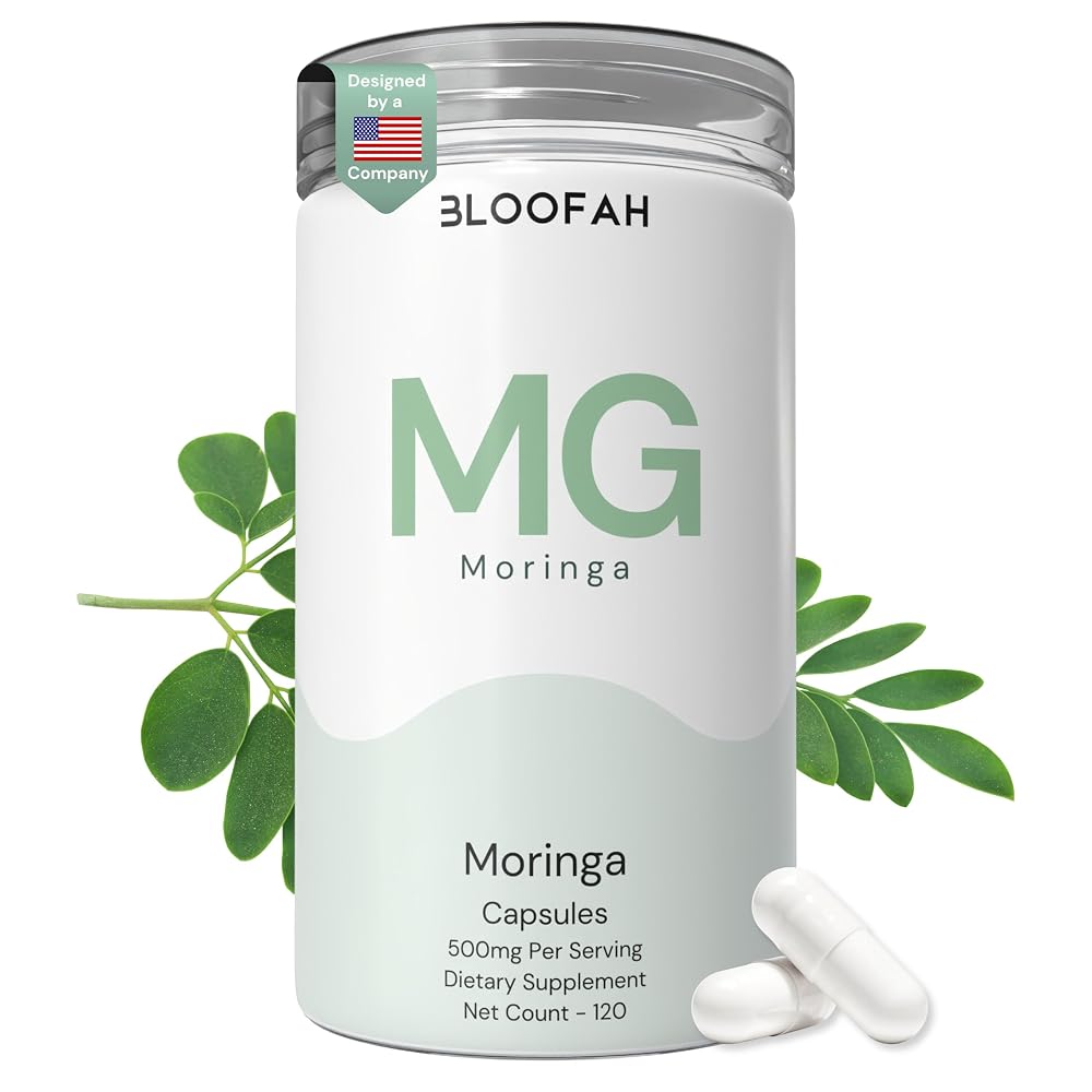 Bloofah MG Moringa Capsules 500mg 10:1 Extract - 120 Capsules