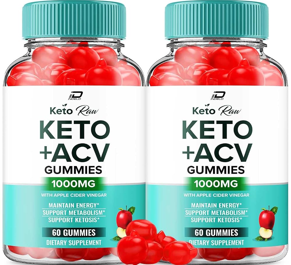 Indelo Keto Raw ACV Gummies with Vitamin B12 - 120 Gummies