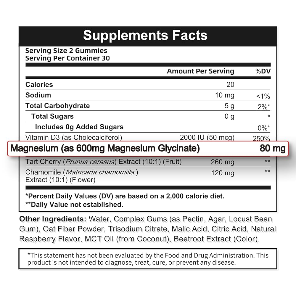 Alliwise Magnesium Glycinate Gummies 600mg Sleep & Calm - 120 Count - image 4