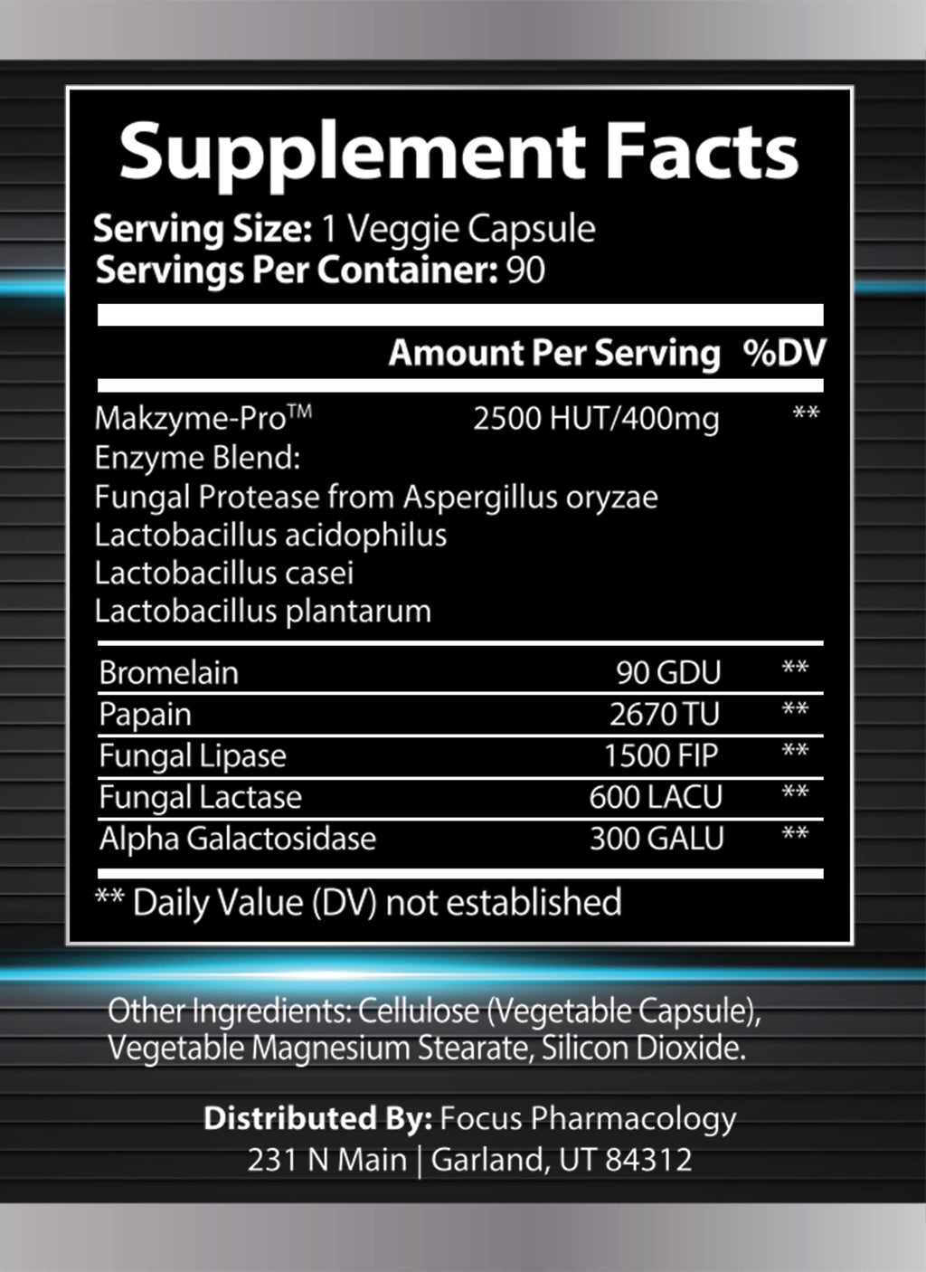 Focus Pharmacology Digestive Enzymes and Probiotics Blend