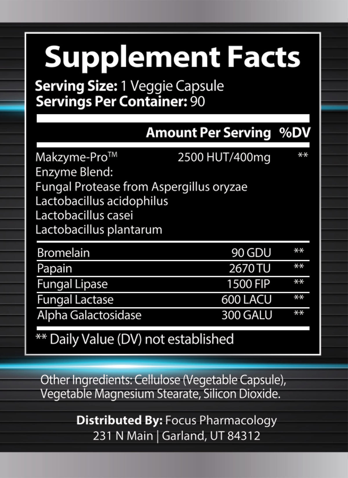 Focus Pharmacology Digestive Enzymes and Probiotics Blend