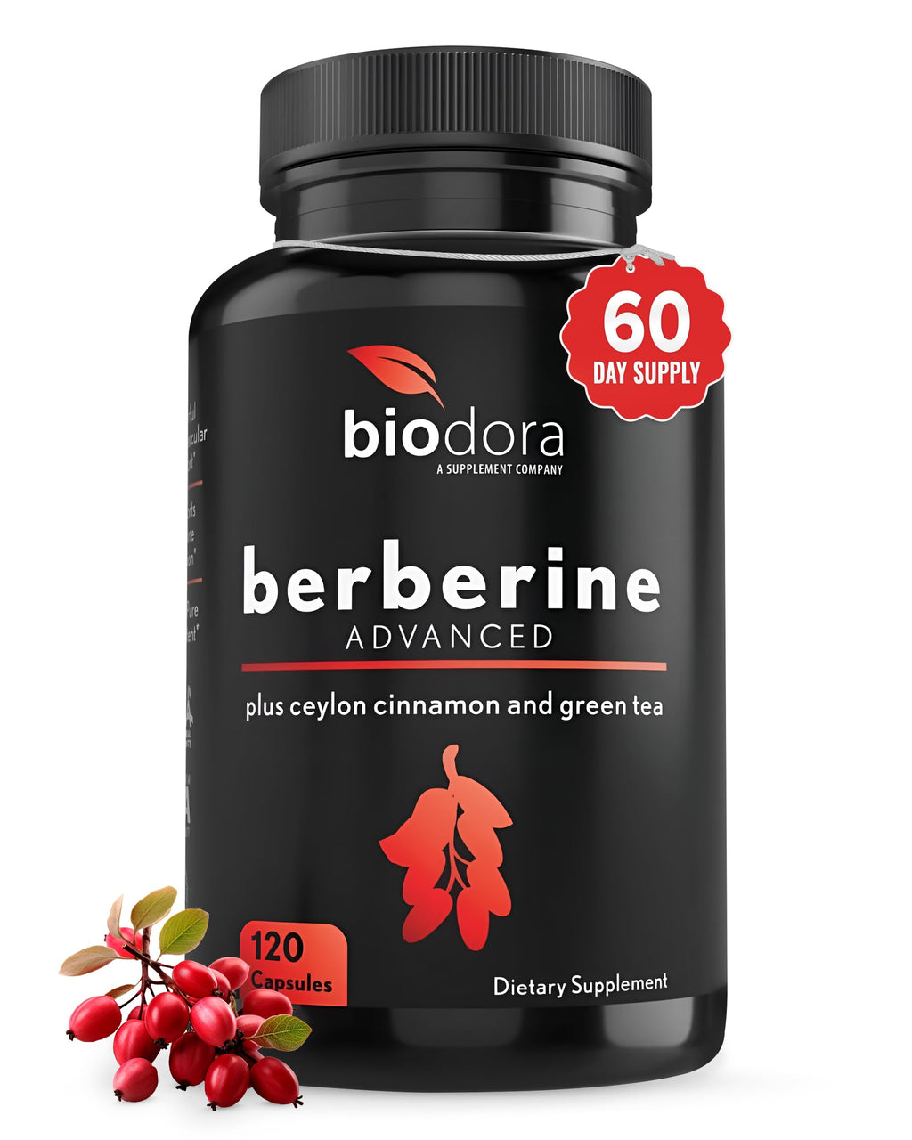 Biodora Berberine Advanced Plus 1200mg - 120 Vegetarian Capsules
