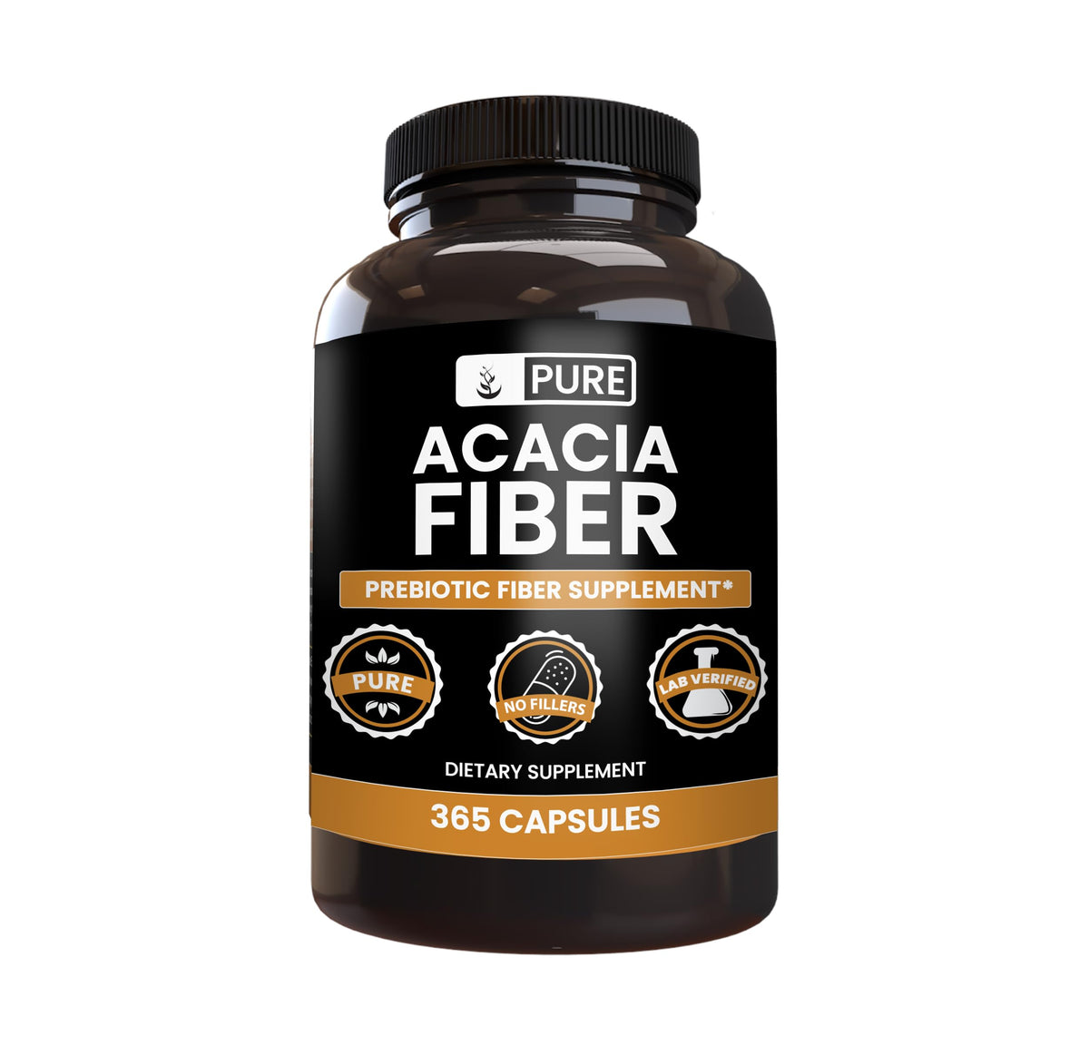 PURE ORIGINAL INGREDIENTS Acacia Fiber Capsules - 365 Capsules