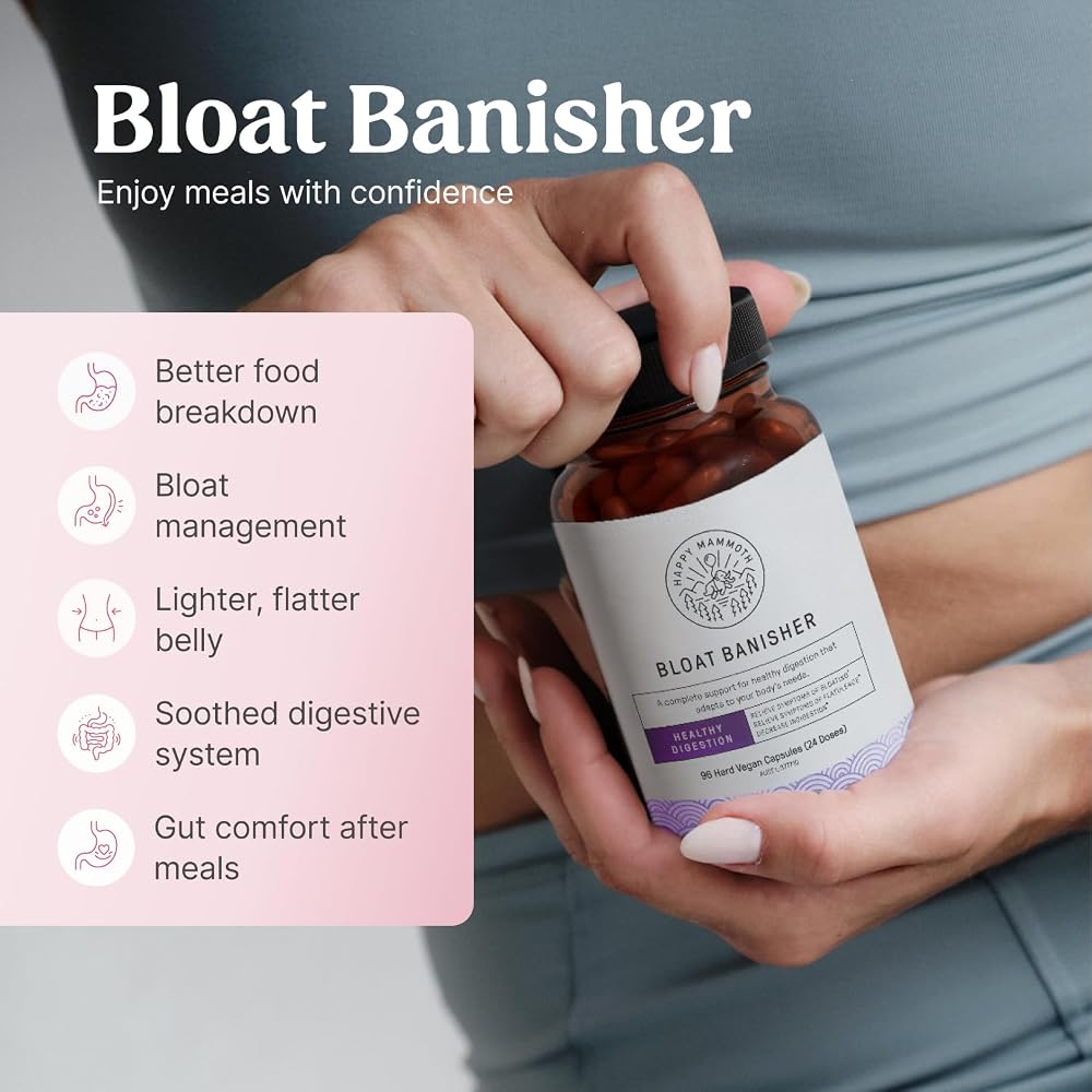 Happy Mammoth Bloat Banisher Digestive Enzyme - 72 Capsules - image 2