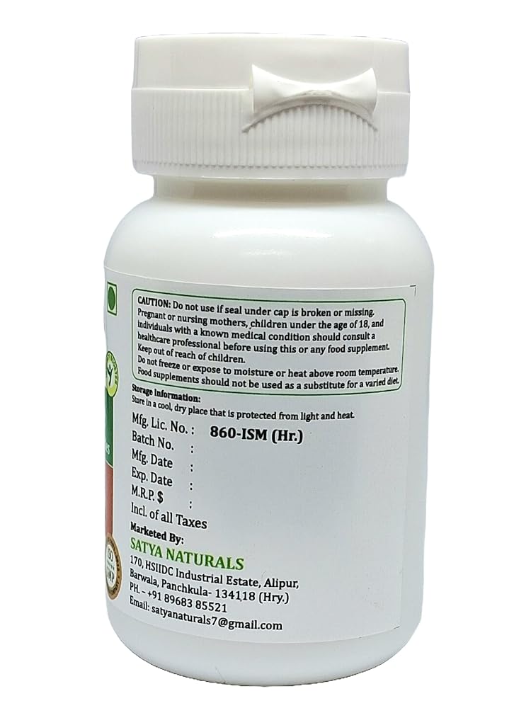 Satya Naturals Amla Forte Capsules 500 mg. 60 Veg. Capsule