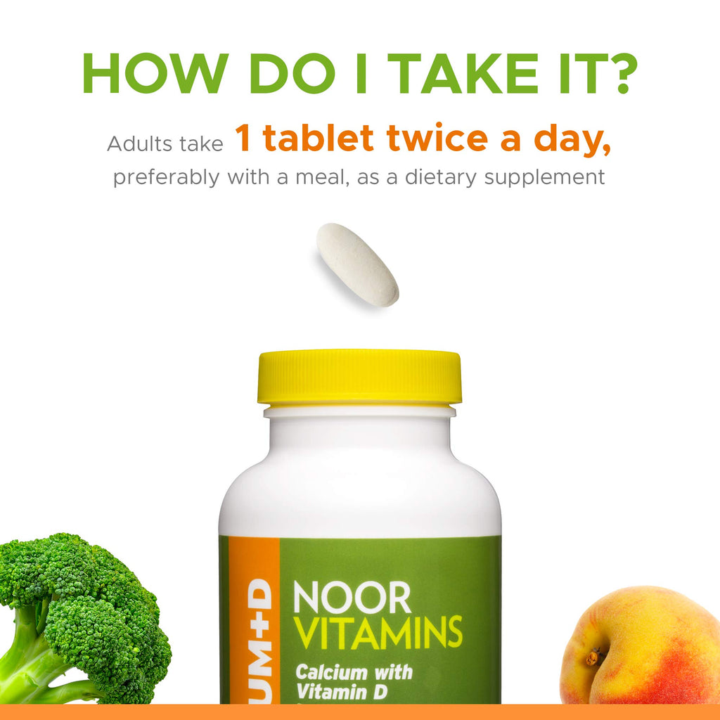 Noor Vitamins Calcium Plus Vitamin D Bone Support - 120 Tablets - image 8