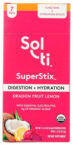 Sol-ti Organic Dragon Fruit Lemon Hydration Drink Mix - 7 Count