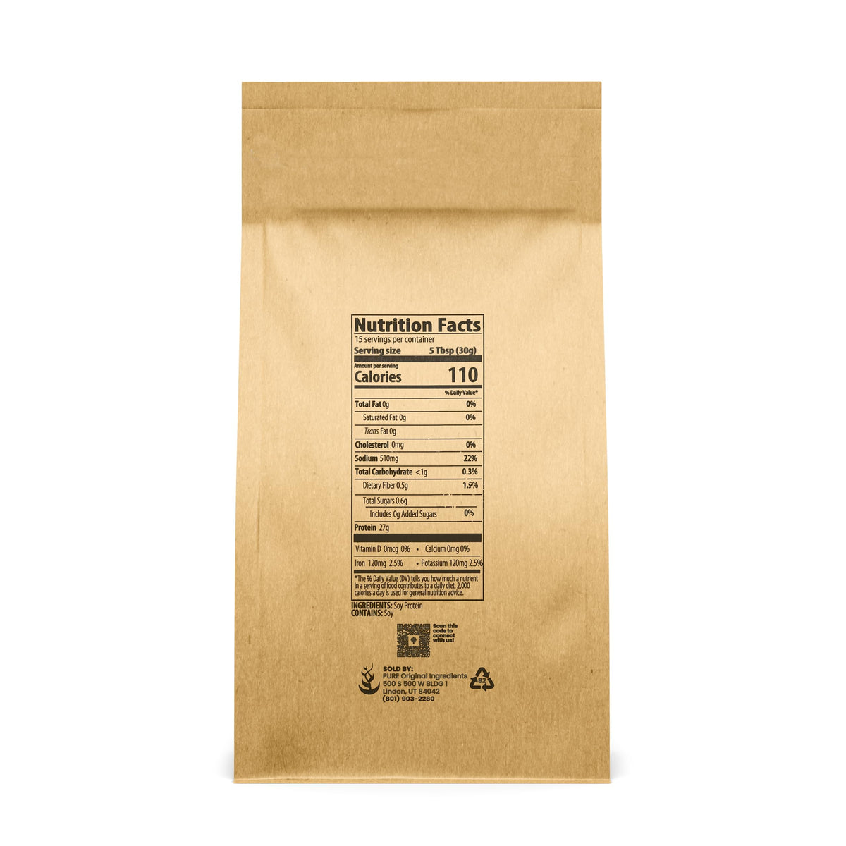 Pure Original Ingredients Soy Protein Isolate
