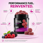 GR Fuel Pre Workout Gummies Energy & Focus Sour Berry - 60 Count - image 3