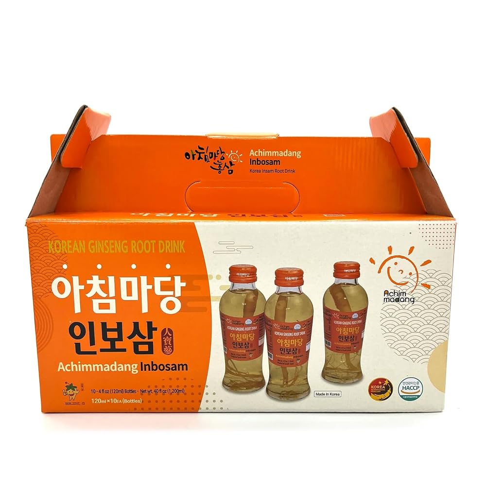 Achimmadang Inbosam Korean Ginseng Drink - 10 Bottles (2 Pack) - image 6