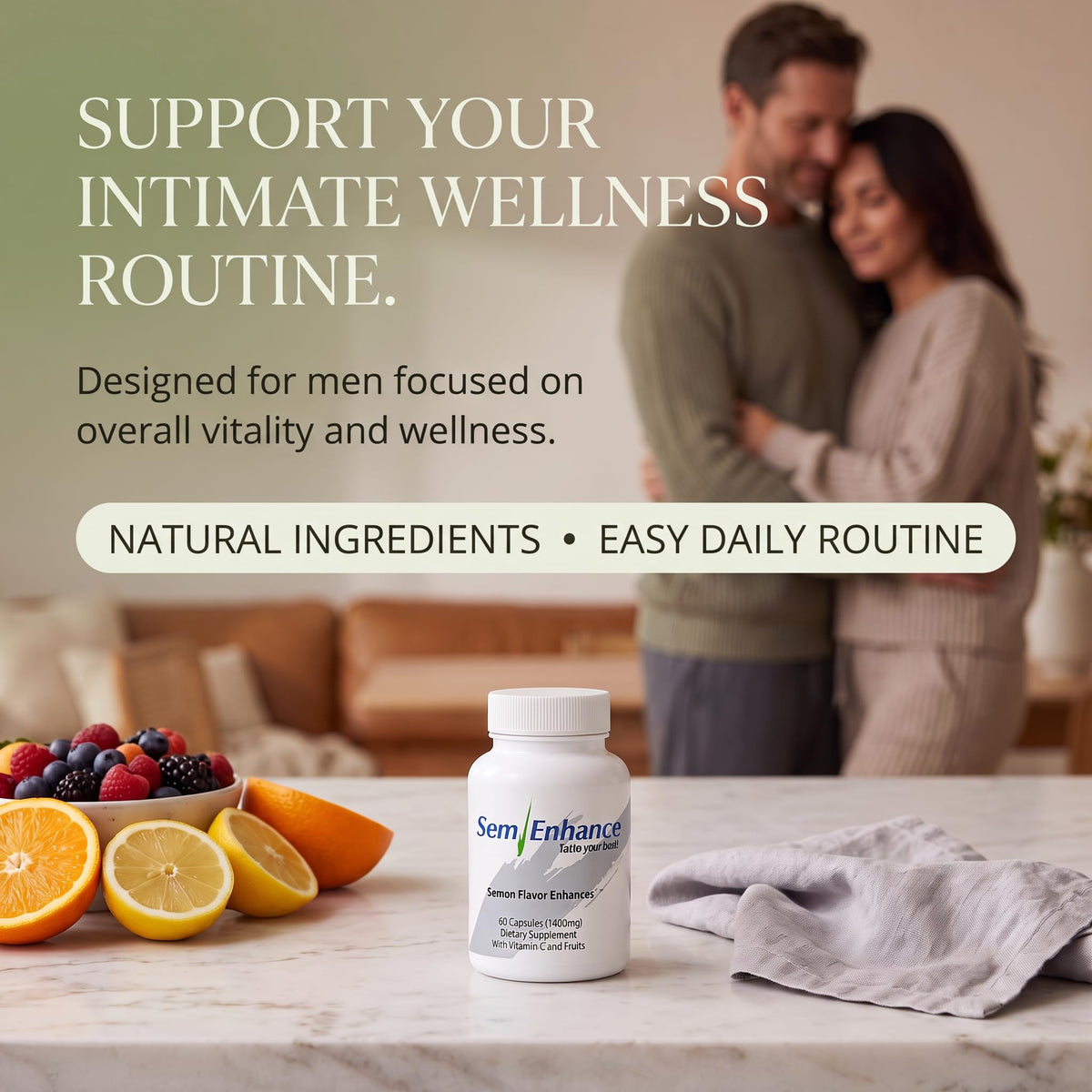 Semenhance Men's Vitality Formula with Pineapple & Vitamin C - 60 Capsules - image 7